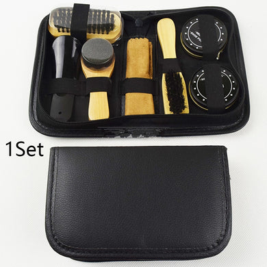 Travel Sponge Shoe Polish Kit Brushes Gift Portable Household Cleaning Tool Sneakers Birthday With Case Father’s Day Cloth