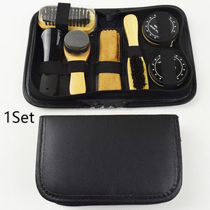 Travel Sponge Shoe Polish Kit Brushes Gift Portable Household Cleaning Tool Sneakers Birthday With Case Father’s Day Cloth